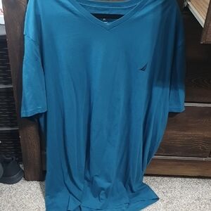 Teal V-Neck Men’s Shirt
